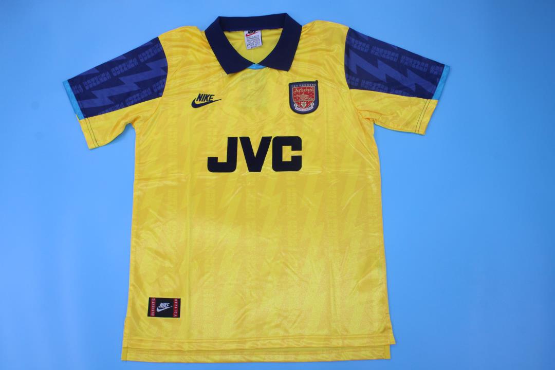 AAA Quality Arsenal 94/95 Third Yellow Soccer Jersey